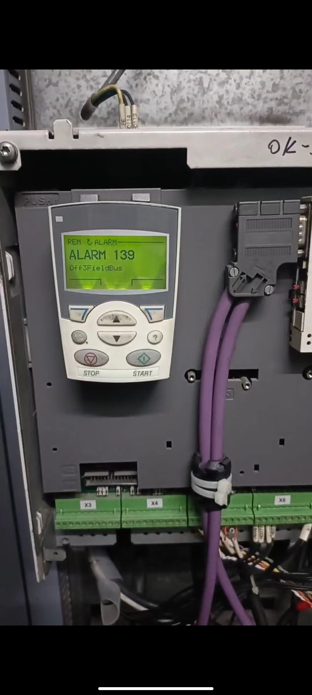 ABB直流調(diào)速器報警ALARM137及139