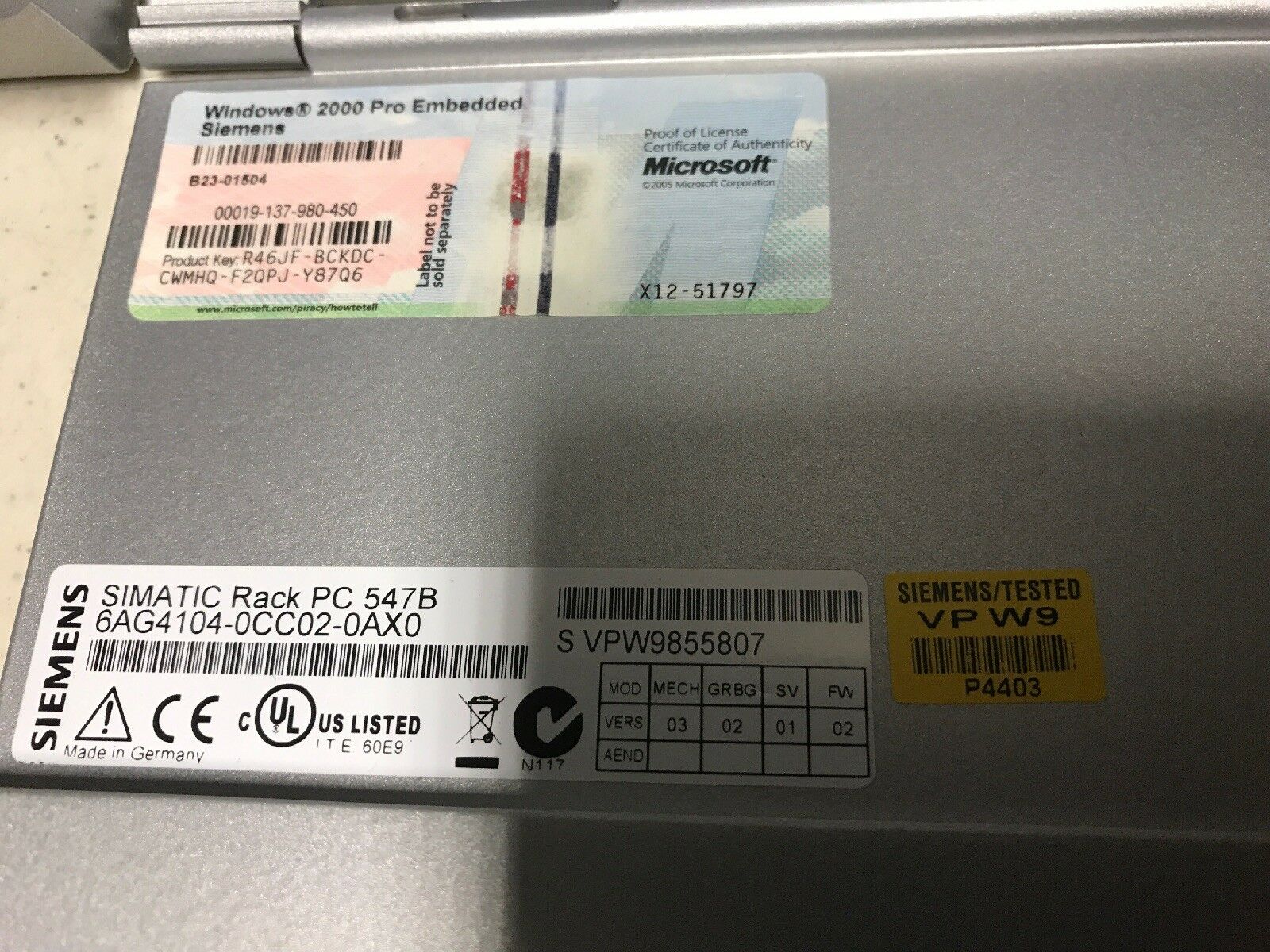 Simatic Rack PC 547B西門(mén)子工控機(jī)維修